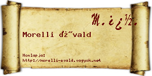 Morelli Évald névjegykártya